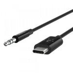 Cble audio 3. 5 mm rockstar avec connecteur usb c - f7u079bt03 - noir belkin - le cble