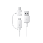 Cable usb type c - 1. 5m - blanc vers type c et micro usb samsung - le c�ble usb