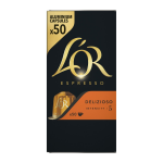 Caf capsules delizioso intensit 5 compatible nespresso l'or - la bote de 50 capsules