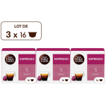 Caf capsules espresso intensit 5 compatible dolce gusto nescafe - le lot de 3 boites de 16 capsules ...