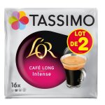Caf dosettes long intense compatible tassimo tassimo - les 2 boites de 16 dosettes