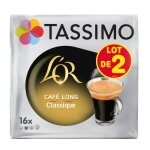 Caf dosettes long l'or compatible tassimo tassimo - les 2 boites de 16 dosettes