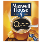 Caf soluble qualit filtre maxwell house - la bote de 25 sticks