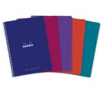 Cahier microperfore - 16 x 22 cm - 160 pages - grands carreaux rhodia - le cahier en coloris alatoire ...