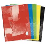 Cahier 24x32 cm - papier quadrill� 5x5 mm - 48 pages carrefour - coloris al�atoire