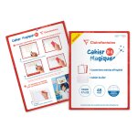 Cahier ardoise piqure 2en1 17x22cm 48 pages grands carreaux assorti clairefontaine - le cahier