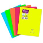 Cahier koverbook non - polypro avec rabat - 24 x 32 cm - 96 pages - grands carreaux clairefontaine - ...