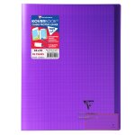 Cahier koverbook - polypro avec rabat - 24 x 32 cm - 96 pages - grands carreaux clairefontaine - le cahier ...