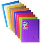 Cahier koverbook - polypro avec rabat - 24 x 32cm - 140 pages - grands carreaux clairefontaine - le cahier ...