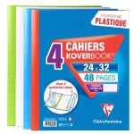 Cahier koverbook - polypro avec rabat - 24 x 32cm - 48 pages - grands carreaux clairefontaine - le lot ... Cahier koverbook - polypro avec rabat - 24 x 32cm - 48 pages - grands carreaux clairefontaine - le lot ...
