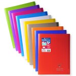 Cahier koverbook - polypro avec rabat - 24 x 32cm - 96 pages - grands carreaux clairefontaine - le cahier ...