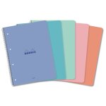 Cahier microperfore - 22, 3 x 29, 5 cm - 160 pages - grands carreaux rhodia - le cahier en coloris alatoire ...