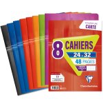 Cahier piqure - 24 x 32 cm - 48 pages - grands carreaux clairefontaine - le lot de 8 cahiers Cahier piqure - 24 x 32 cm - 48 pages - grands carreaux clairefontaine - le lot de 8 cahiers