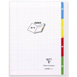 Cahier piqure koverbook 4 index avec rabat 24x32cm 96 pages grands carreaux assorti clairefontaine - ...
