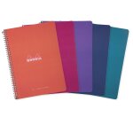 Cahier spirale microperfore 16x22cm - 160 pages - petit carreaux rhodia - le cahier en coloris alatoire ...