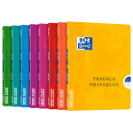 Cahier tp - 17 x 22 cm - 80 pages - grands carreaux oxford - le cahier en coloris alatoire