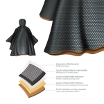 Cape de pluie réfléchissante - imperméable - etanche modelabs Cape de pluie réfléchissante - imperméable - etanche modelabs