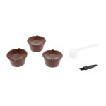 Capsule  caf rechargeable x3 avec accessoires gimel - le lot de 3 capsules + pinceau nettoyage + cuillire ...