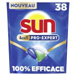 Capsules lave - vaisselle 4 - en - 1 pro expert sun - le sachet de 38 capsules