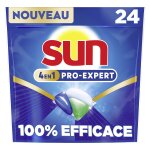 Capsules lave - vaisselle pro expert 4 en 1 sun - le sachet de 24 capsules