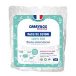 Cotons pads bio b�b� change et toilette carryboo - le paquet de 150 cotons