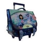 Cartable  roulettes 38 cm bleu carrefour - le cartable  roulettes