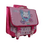 Cartable � roulettes 38 cm rose universal - le cartable � roulettes