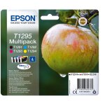 Cartouche d'encre d'origine noir + 3 couleurs pomme t1295 epson - le pack de cartouches d'encre