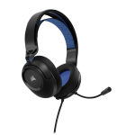 Casque avec fil arceau jouer bleu corsair