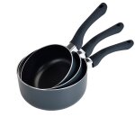 Casserole 3 pi�ces aluminium rev�tement anti - adh�sif tous feux dont induction carrefour home - le lot ...