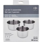 Casserole 3 pièces empilable acier inoxydable tous feux dont induction carrefour home - le lot de 3 casseroles ... Casserole 3 pièces empilable acier inoxydable tous feux dont induction carrefour home - le lot de 3 casseroles ...