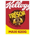 Crales trsor chocolat noisettes kellogg's - la bote de 620g