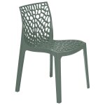 Chaise de jardin en rsine gruvyer vert laurier grandsoleil - la chaise