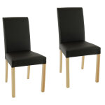 Chaise nina - lot de 2 - gris - nina kd gris marque generique