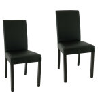 Chaise nina - lot de 2 - noir - nina kd noir marque generique