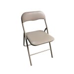 Chaise pliante 44x45, 7x79 cm - taupe carrefour home - la chaise pliante