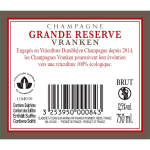 Champagne brut vranken grande reserve - la bouteille