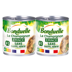 Champignons mincs sans sulfite et sans additif bonduelle - les 2 botes de 115g