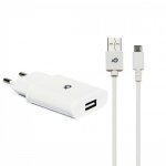 Chargeur blanc avec c�ble micro usb poss - le charge et le c�ble