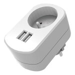 Chargeur mural + 2 ports usb 2. 1a - tel307954 - blanc ml - le chargeur