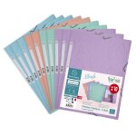 Chemise � �lastique 3 rabats 24 cm x 32 cm exacompta - le lot de 10 chemises � �lastique