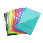 Chemise  lastiques 3 rabats color life - 21 x 29, 7 cm - en carton oxford - la chemise en coloris alatoire ...