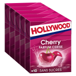 Chewing gum cherry hollywood - les 5 boites de 14g