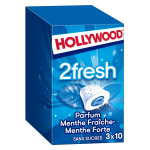 Chewing gum fresh peppermint hollywood - les 3 boites de 22g