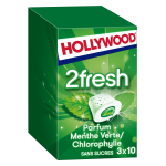 Chewing gum fresh spearmint hollywood - les 3 boites de 22g