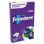 Chewing - gum got myrtille sans sucres freedent - les 5 paquets de 10 drages