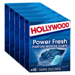 Chewing gum powerfresh hollywood - les 5 boites de 14g
