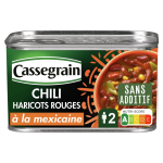Chili d'haricots rouges � la mexicaine cassegrain - la boite de 430g