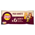 Chips poulet rti barbecue emmental lay's - les 6 sachets de 27, 5g et 25g