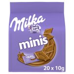 Chocolat au lait minis milka - le sachet de 20 mignonettes - 200 g